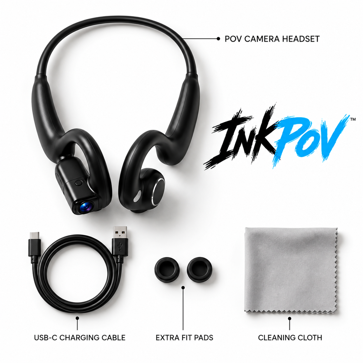 InkPOV™ — Hands-Free POV Camera Headset
